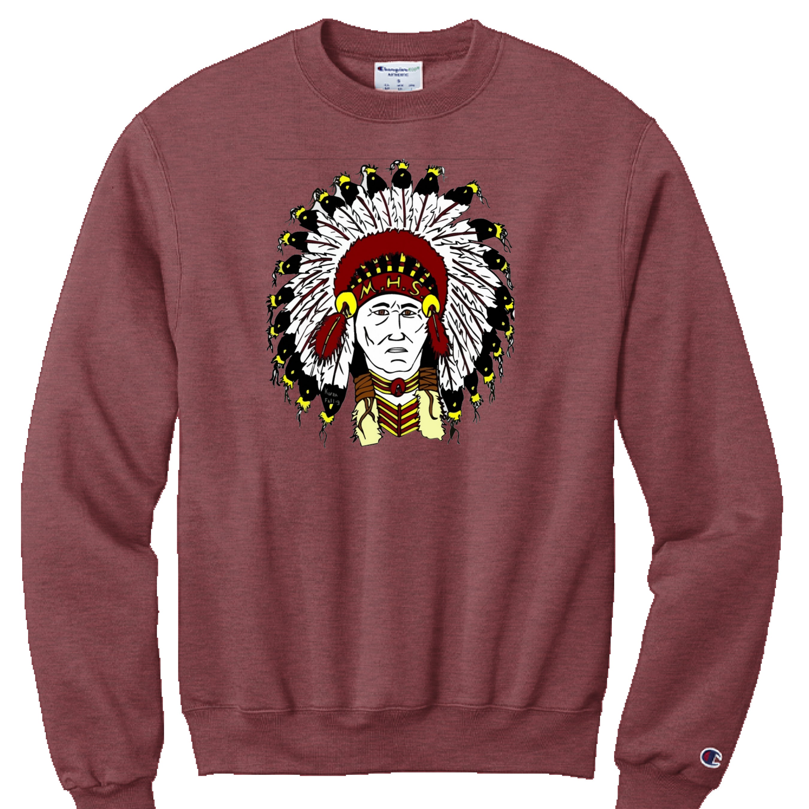 MAROON HEATHER - FRONT